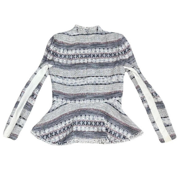 Rebecca Taylor Tweed Pattern Evening Jacket Blazer Womens 2 Multicolor Peplum - Picture 5 of 9